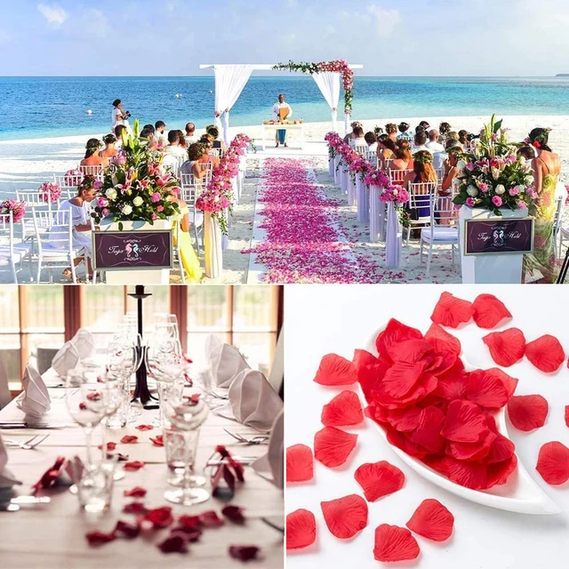 100/200/500/2000 Pieces Artificial Rose Petals Artificial Flower Silk Petals for Valentine Day Wedding Flower Decoration 5