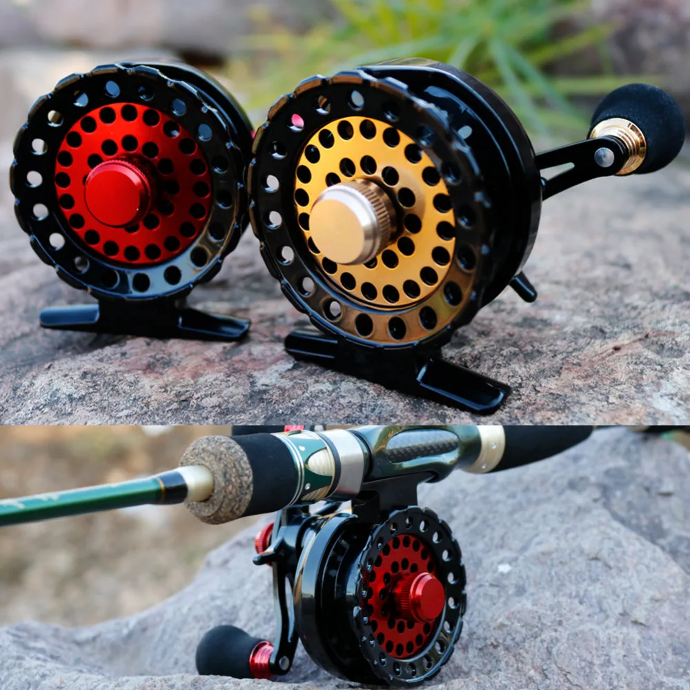 Sougayilang 6+1BB Raft Fishing Reel Baitcasting Right Fly Fishing Wheel Ice Trolling Reels Fishing Gear Tool In Pouch Pesca