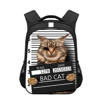 

2020 NEW Cat print picture backpack Polyester Fashion School Bag Travel backpacks for boys and girls men and women backpack