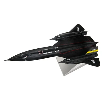 

1/144 Scale SR-71A Blackbird Reconnaissance Plane - Diecast Model with Stand