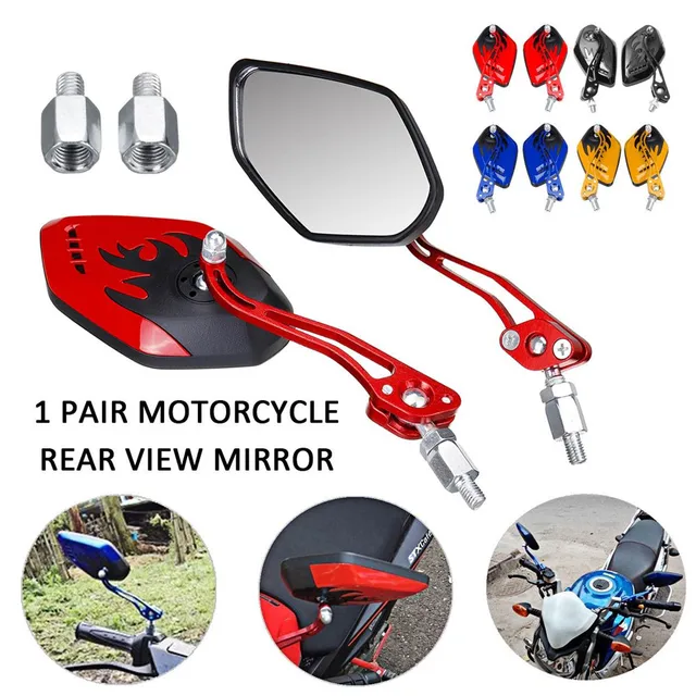 US $10.28 2PCSSet 810mm Motorcycle Universal Rearview Mirrors Motorbike 360 Degree Rotation Motorcycle Moto