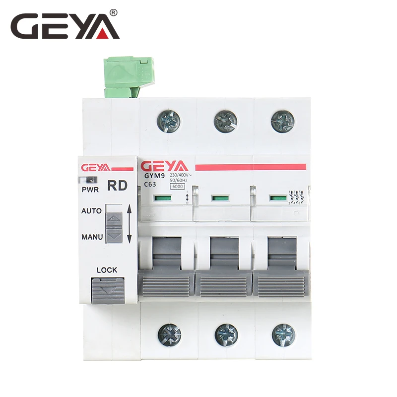 Автоматический выключатель GEYA Din Rail GYM9 3P MCB с устройством автоматического сброса