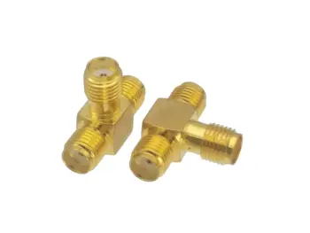 

SMA female to two SMA female Jack triple T in series RF adapter connector 3 way