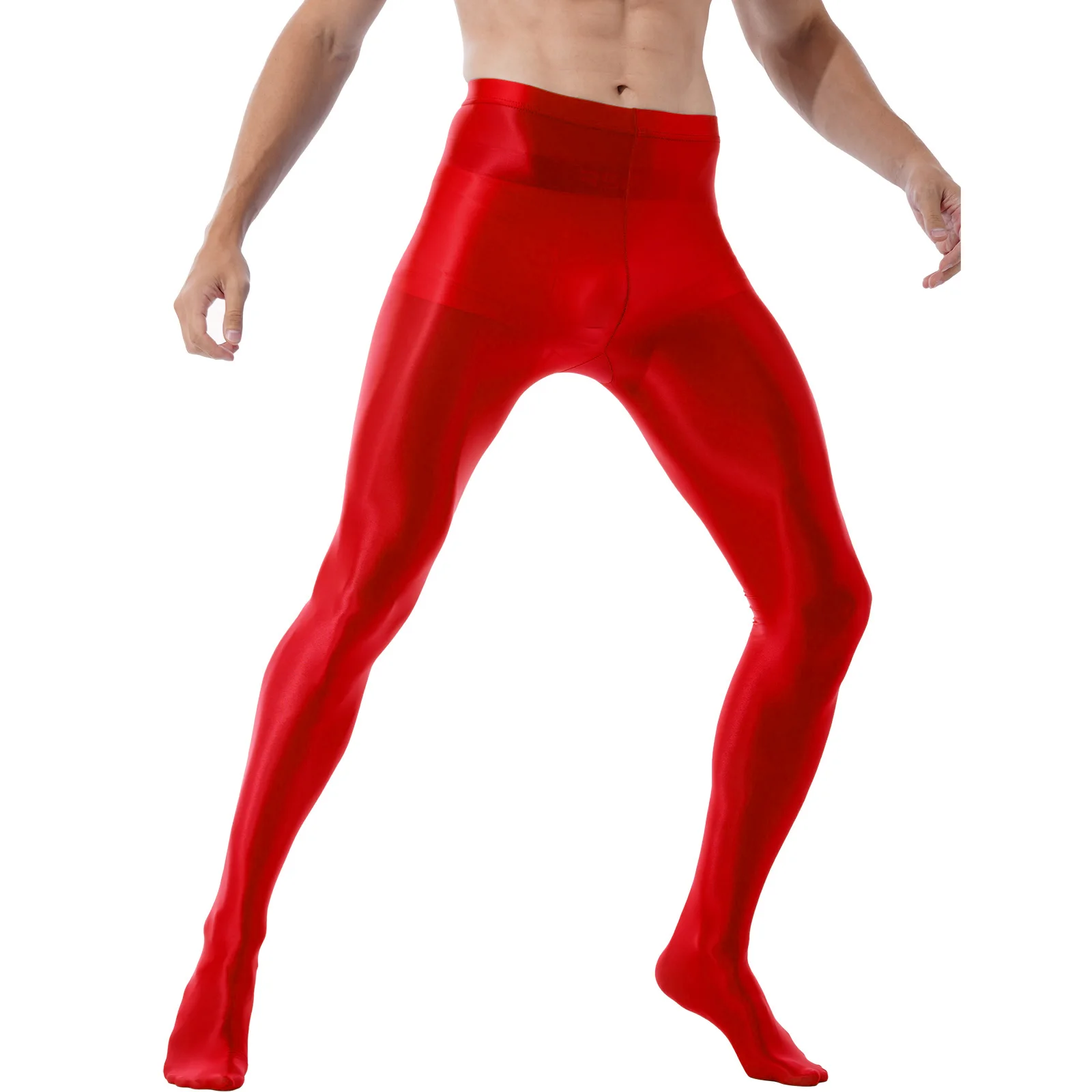 

Men Fashion Glossy Pantyhose Stockings Ballet Dance Yoga Leggings Pants Elastic Training Fitness Workout Sports Trousers Tights
