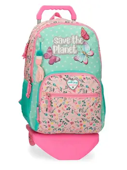 

School backpack Movom Save the Planet Two Compartments with Trolley