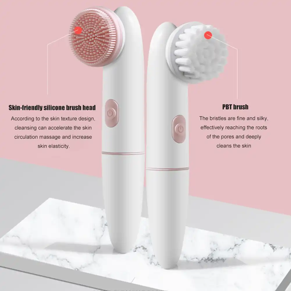 防水シリコーン電気洗顔ブラシ2 1で毛穴クリーニングスキンケアマッサージ洗顔ブラシ Null Aliexpress