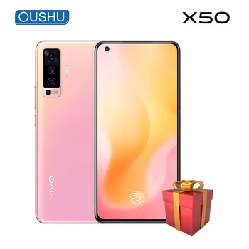 Перейти на Алиэкспресс и купить Новейший Смартфон vivo X50 с двойным режимом, 5G, 48 МП, 4 камеры заднего вида, 20x Zoom Celular, NFC, Snapdragon 76, 5G, 6,56 дюймов, полный экран, 4200 мАч