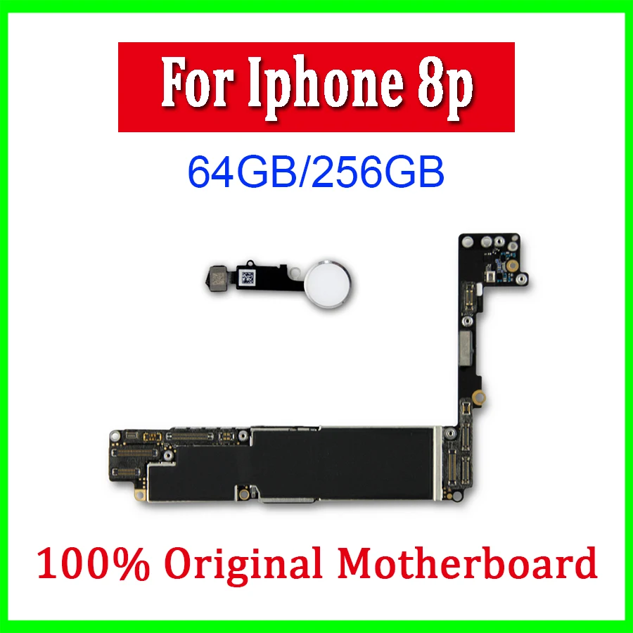 

Logic Board For iPhone 8 Plus 100% Original Unlocked Mainboard For iPhone 8 Plus 64GB / 256GB With Touch ID Motherboard With IOS