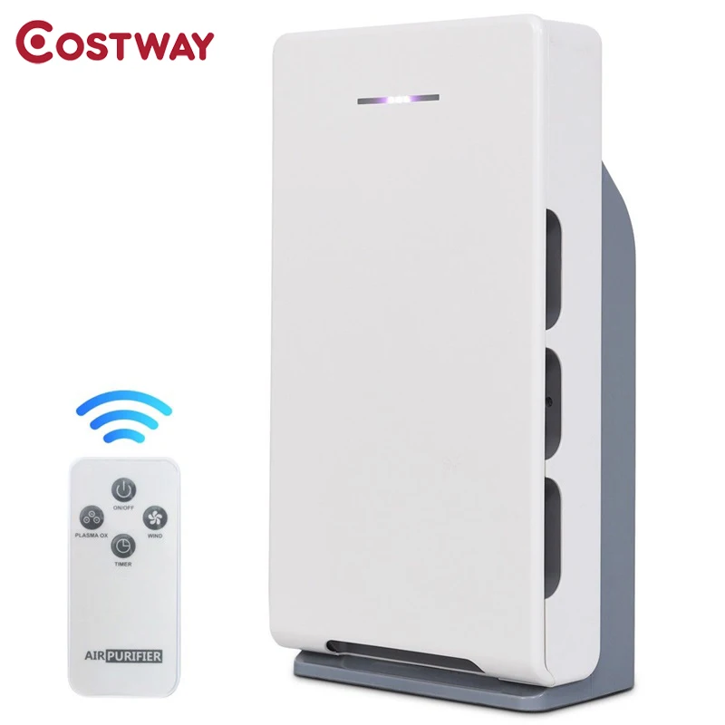 

Costway Multiple Layers Air Purifier Cleaner w/ HEPA Filter Particle Carbon Filter Negative ions 3 Speed settings EP23574
