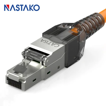 

Toolfree RJ45 Cat6A Connector Shielded modular Plug Toolless rj45 keystone jack connector for Cat6 Cat6A Solid Network Cable
