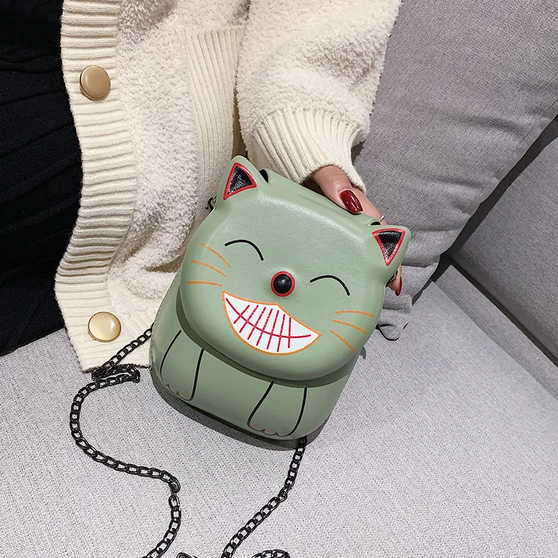 

Mobile Phone Bag Korean-style WOMEN'S Bag Bag 2020 New Style Online Celebrity Shoulder Bag Women's Cute Funny Cartoon Cat Should