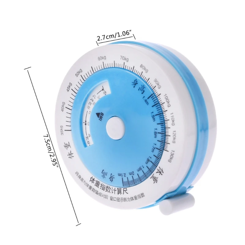150cm BMI Tape Measure Body Mass Index Retractable Tapes Diet Weight Loss Ruler