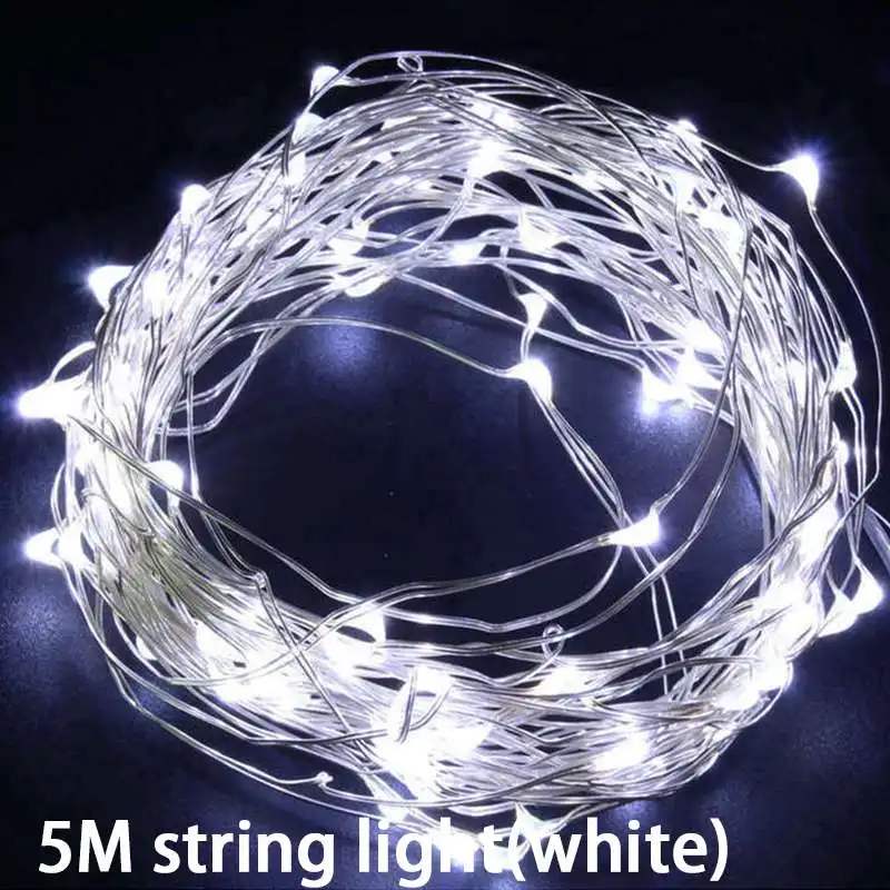5M white 20 ротанговый шар светодиодный гирлянда сказочные огни Рождественская елка украшения Рождественский Декор теплое белое светодиодное освещение Декор год - Цвет: 5M white