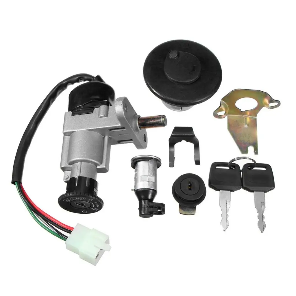 Ignition Switch Cylinder Cap Lock Keys Set for Scooter GY6 50cc 150cc