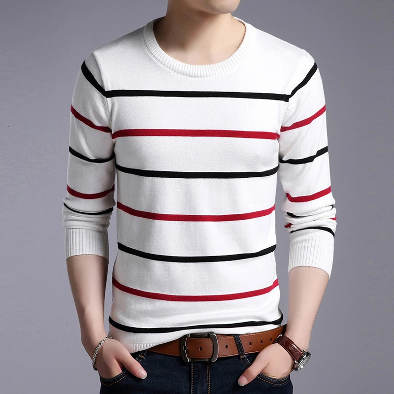 Новая мода Trui Gentle men Trui Dressed Облегающие джемперы вязанный шерстяной Восстановленный корейский стиль повседневная мужская одежда - Цвет: A5 white