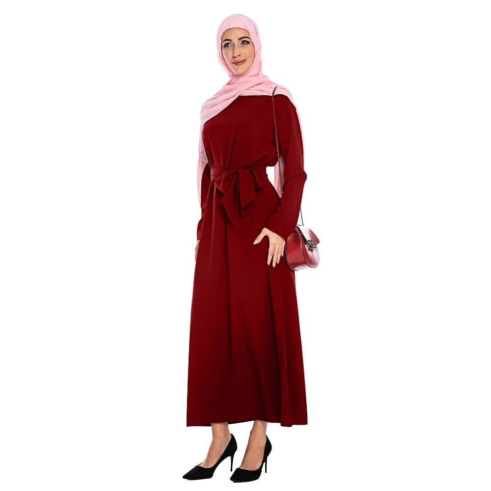 Элегантное мусульманское abaya эластичное арабское Макси платье Внутреннее платье кардиган длинные халаты Ближний Восток Рамадан поклонение обслуживание исламское