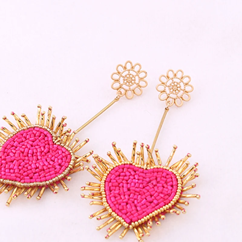 INS 2019 Blue Parrot Tassel Earrings for Women Crystal Bird Drop Earrings Long Fringed Dangle Earrings Wedding Jewelry Evil Eye Rhinestone Statement Earrings Gift for Mon Wife Friends Christmas Party Birthday boho 5