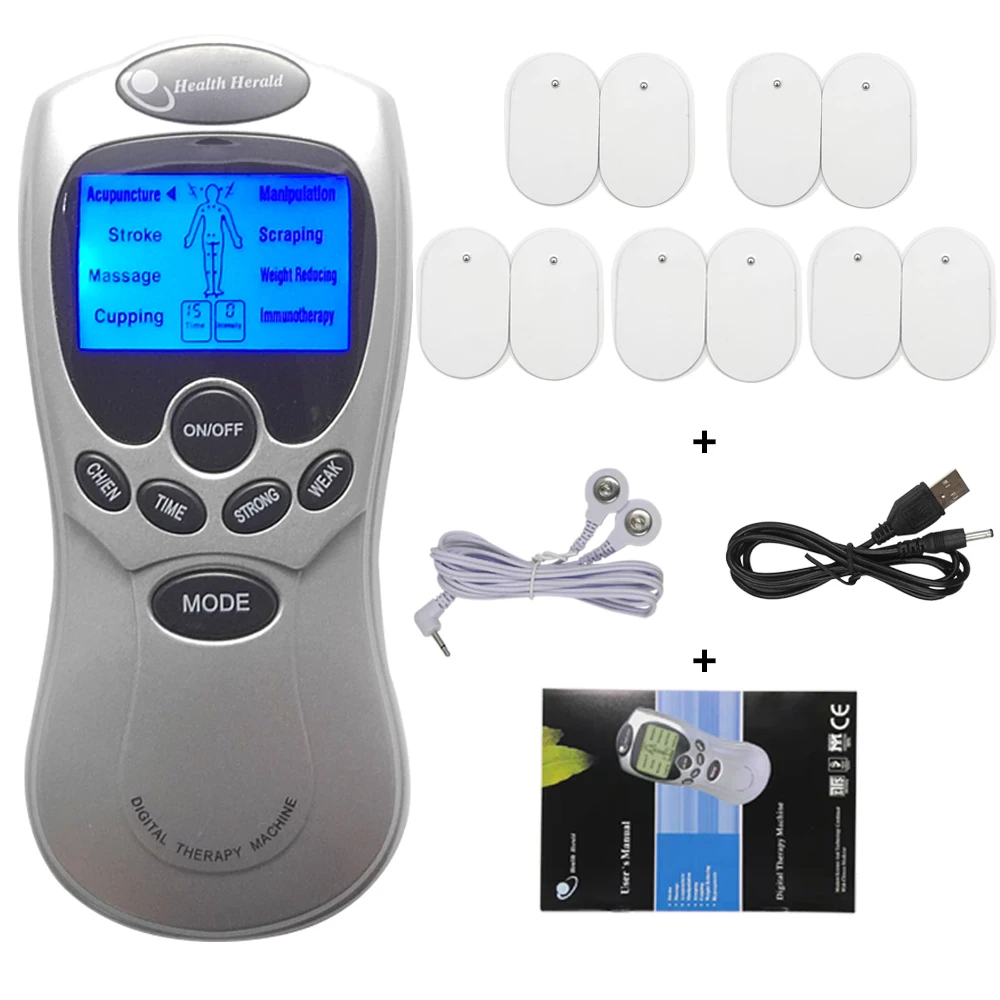 Ganze Englisch tasten gesundheit Pflege herold Tens Akupunktur Body Massager Digitale Therapie Maschine + 10 Pads Für Hals Fuß amy Bein Ganze Englisch tasten gesundheit Pflege herold Tens Akupunktur Body Massager Digitale Therapie Maschine + 10 Pads Für Hals Fuß amy Bein