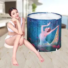 Folding Bath Barrel Household Adult Portable Deep-soaking Small Bath Tank Adult Bath Barrel Mini-barrel