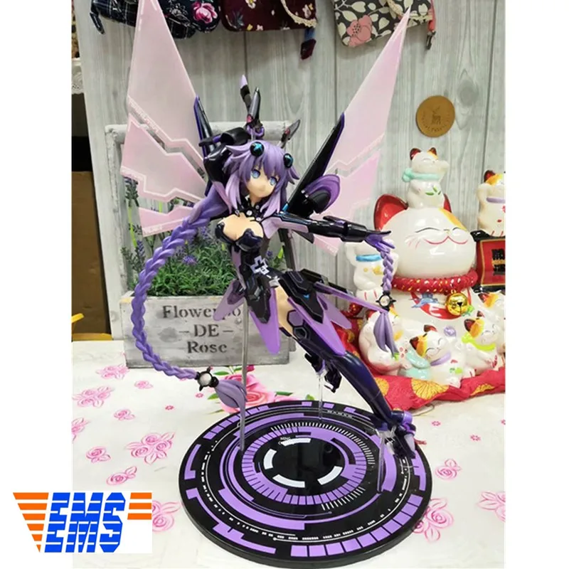 1" Аниме сексуальные фигурки Hyperdimension Neptunia фиолетовое украшение сердца ПВХ фигурка Коллекционная модель игрушечная коробка 33 см V280