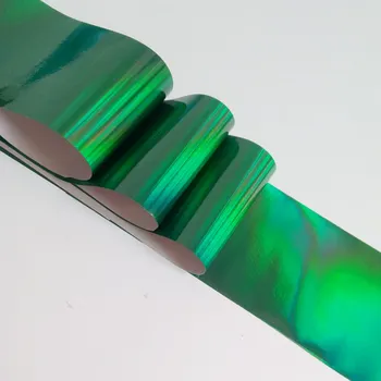 

100cm Holographic Dark Green Nail Transfer Foil Aurora Effect Nail Stickers DIY Laser Nail Art Manicure Decal