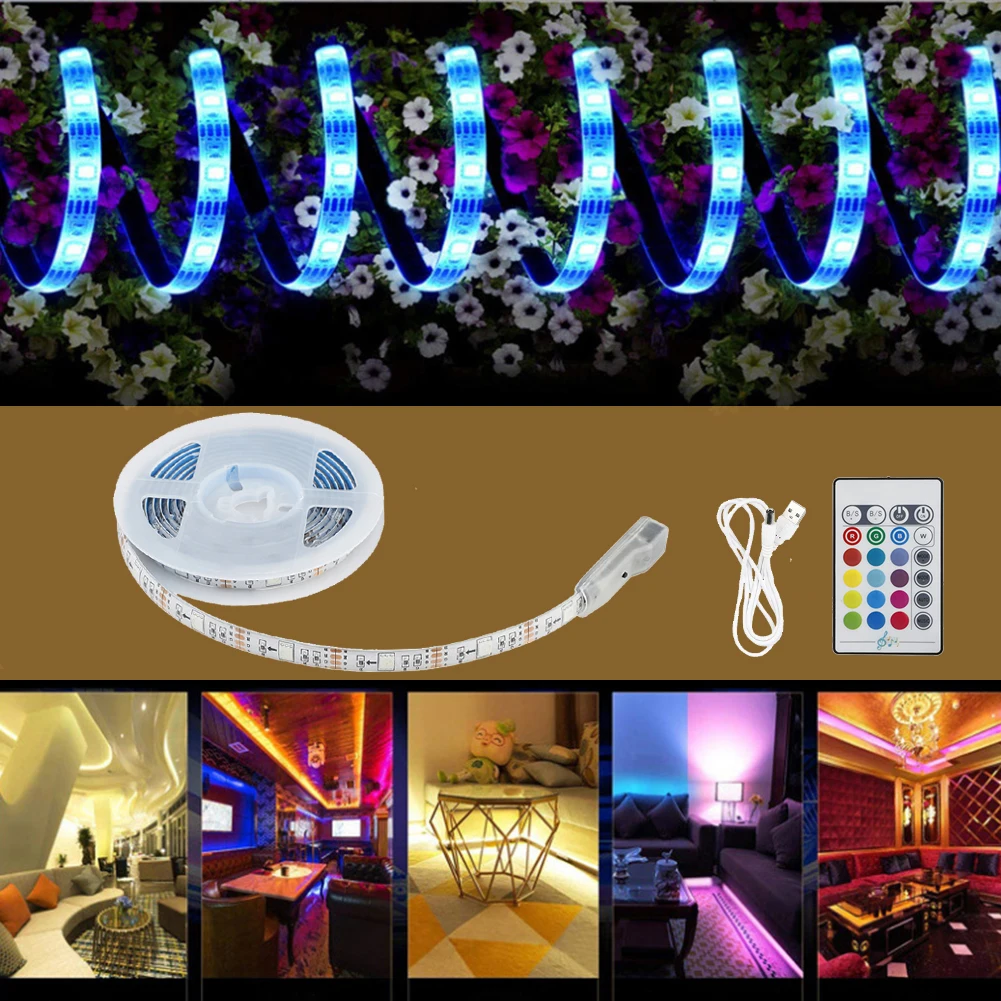 

TV Music Control LED Strip Light USB Flexible Waterproof Strip Lights TV Backlight LED Diode Light for HDTV Desktop Screen