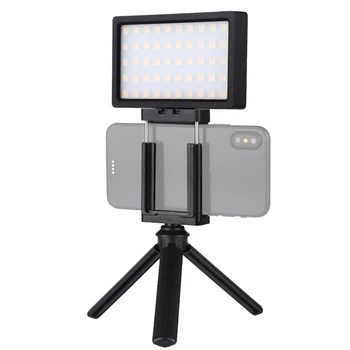 

Mobile Phone Live Set Pocket Self-Timer Fill Light Phone Clamp Bracket Mount Desktop Tripod With RGB Full Color Dimmable Light