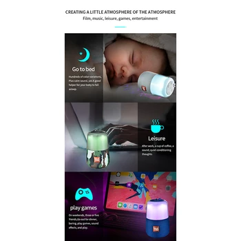 

FM Radio Smart LED Flash Light Bluetooth Speaker Portable Speaker Outdoor Night Light Subwoofer Music Box TG168