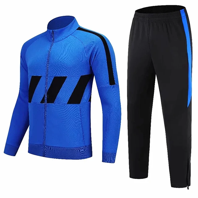 Survete, мужские футболки, футболки для футбола, Мужские Молодежные футбольные наборы, Тренировочный Джерси, костюм для бега, спортивный комплект, одежда с принтом, на заказ - Цвет: blue