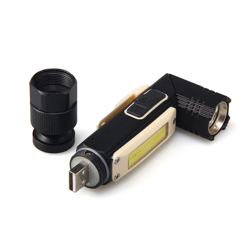 Перезаряжаемый через Usb Xpg головной светильник, вращающаяся на 360 градусов Магнитная основа, рабочий светильник, Cob светодиодный светильник-вспышка с пластиковым зажимом и ремнем