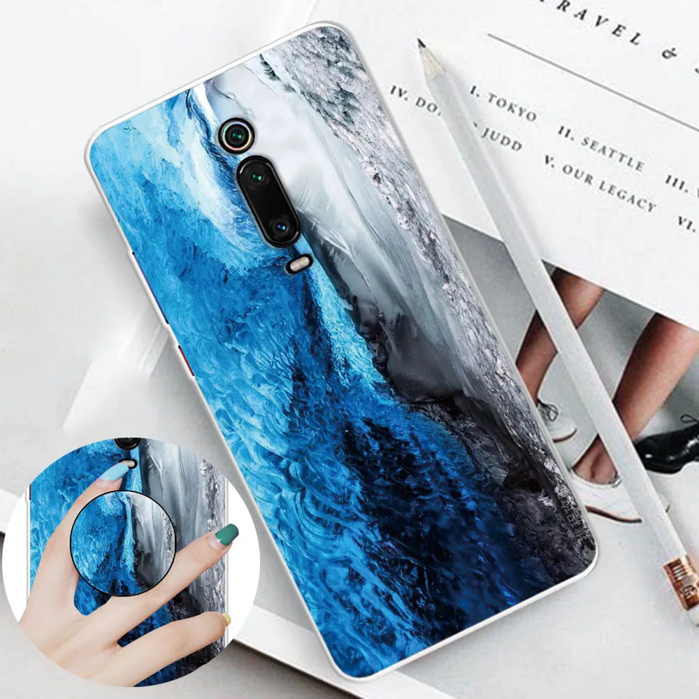 

Marble phone case for Xiaomi Redmi K20 Pro case Mi 9T Pro global cover silicone balloon stand case for Redmi K20 Mi 9T case capa