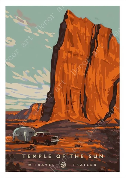 Капитолий риф национальный парк Америка Юта путешествия холст картины старинные