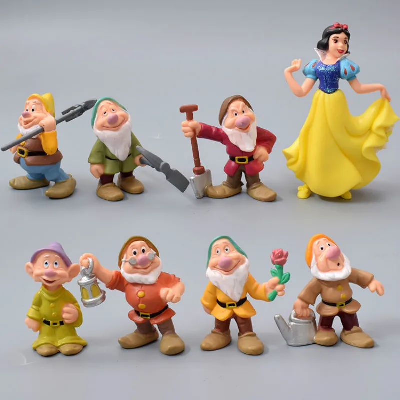 

Disney 8pcs/Set 6-10cm Snow White And The Seven Dwarfs Action Figure Toys Princess Pvc Dolls Collection Toys For Children'S Gift