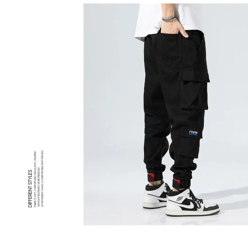 2021 Spring Autumn New Men Sports Cargo Pants Men Harlan High Quality Large Size Loose Casual Pants Men Ankle-Length Pants M-8XL slim fit cargo pants