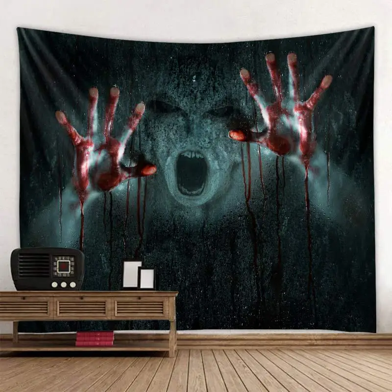 

Horror hand 3D Printing Tapestrying Rectangular Home Decor Wall Hanging Halloween Party wall hanging