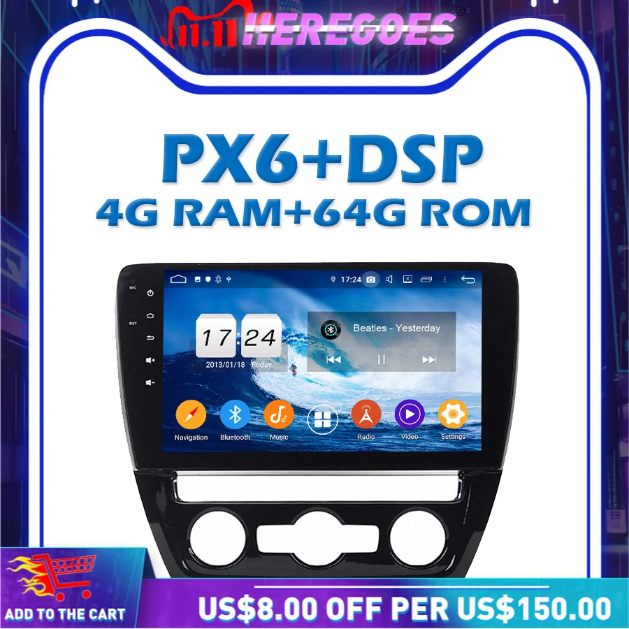 PX6 Car DVD Player DSP IPS A Android 10.0 4GB + 64GB GPS Map RDS Radio Wifi Bluetooth 5.0 TV Tire For VW SAGITAR 2012-2015 2016 |