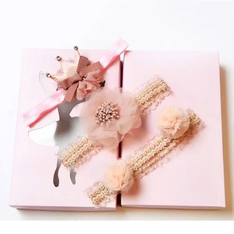 3 шт. повязки на голову для маленьких девочек Новинка Кружевная повязка с