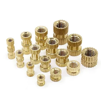 

330Pcs Female Thread Knurled Nuts M2 M3 M4 M5 Brass Threaded Insert Round Injection Moulding Knurled Nuts Assortment Kit
