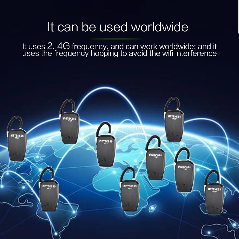 RETEKESS TT107 2,4G UHF беспроводная система гида для Конференции Тур церкви синхронный микрофон гид s
