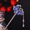 Muylinda Rhinestone Flower Hair Stick For Women Vintage Crystal Hairpin Jewelry With Party Girls Fashion Butterfly Hair Pins ► Photo 2/6