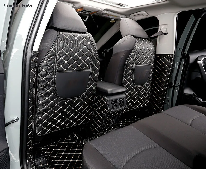Автомобиль все включено заднее сиденье анти-Kick Pad задняя спинка сиденья Крышка B столб защитный коврик для Toyota RAV4 RAV-4