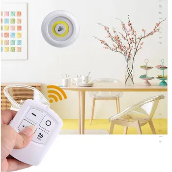 

battery Night Light Timing Wireless Remote Control Patting Bathroom Bedroom Walkway Round Stair Led Wall Baby eye Lamp