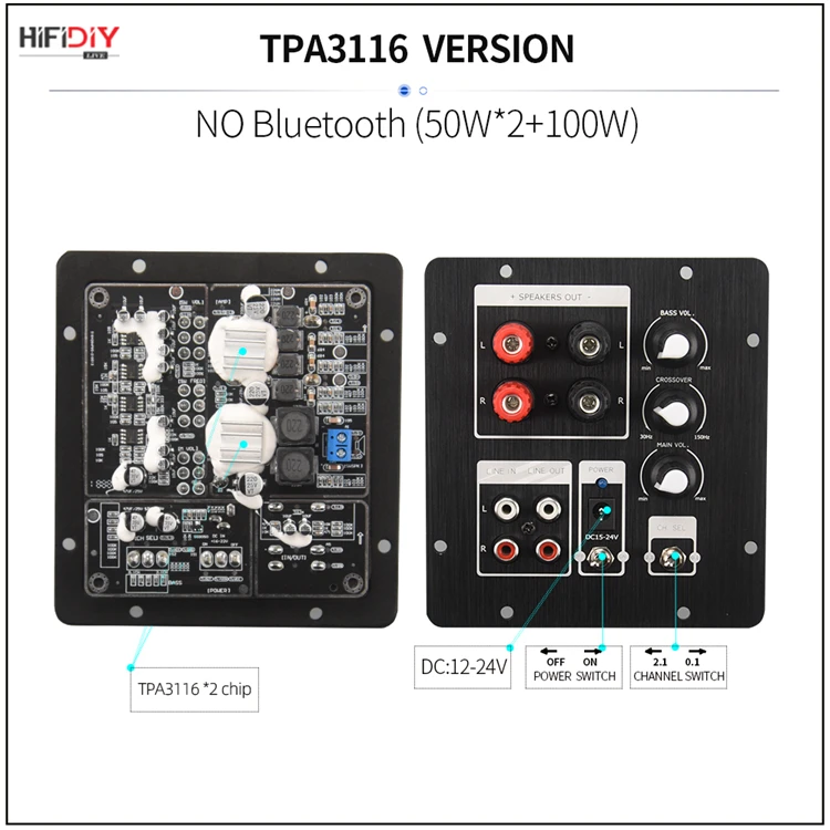 amplificador de alto-falante subwoofer tpa3118 áudio 30w