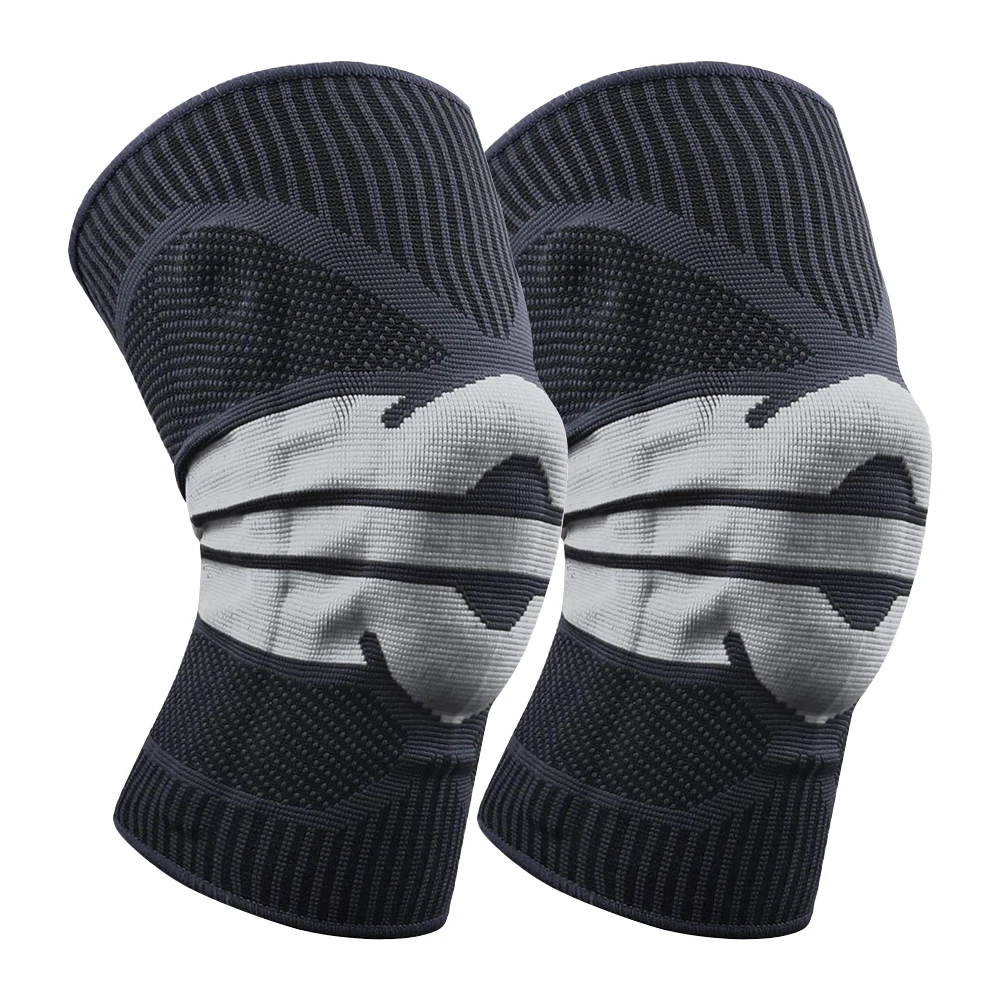 

1PCS Compression Knee Support Sleeve Protector Elastic Knee Pads Brace Springs Gym Sports Basketball Volleyball Running Black