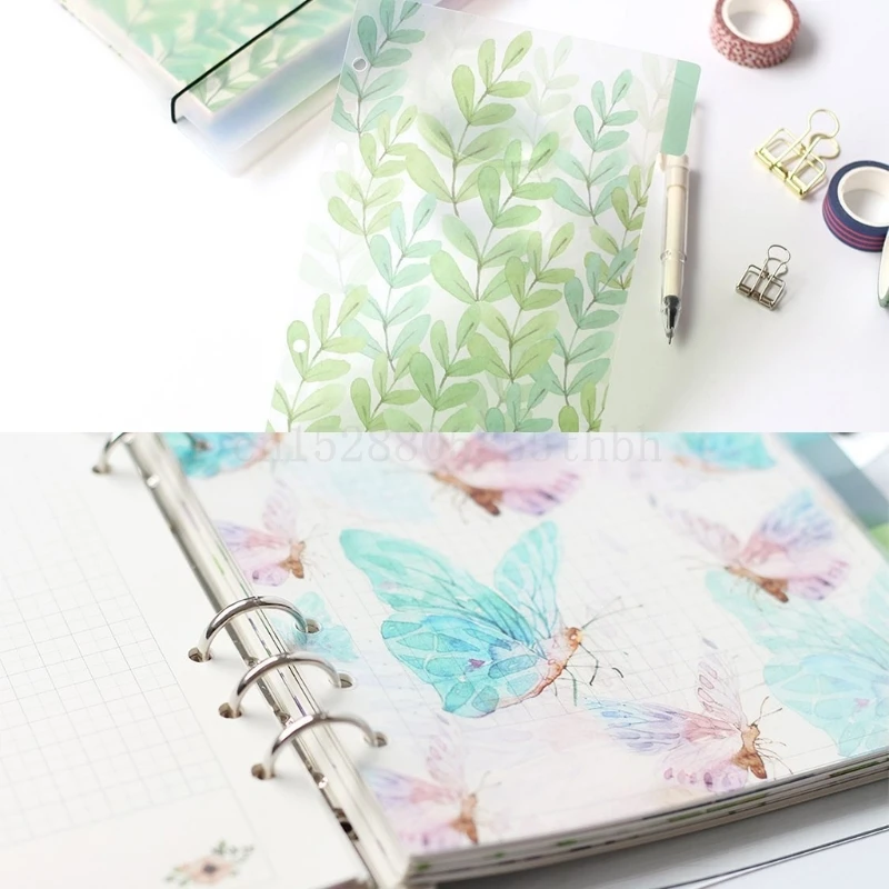Notebook binder cover photocard binder craft storage binder A5 A6 A7 Catoon clear divider index pages Classified sorter For 6-Holes binder