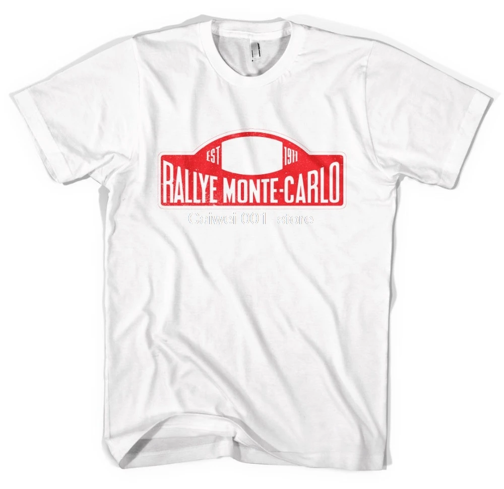 

Brand T Shirt Men 2019 Fashion Rally Monte Carlo Classic Sign Cars Driving Race Wrc O Neck Tshirt