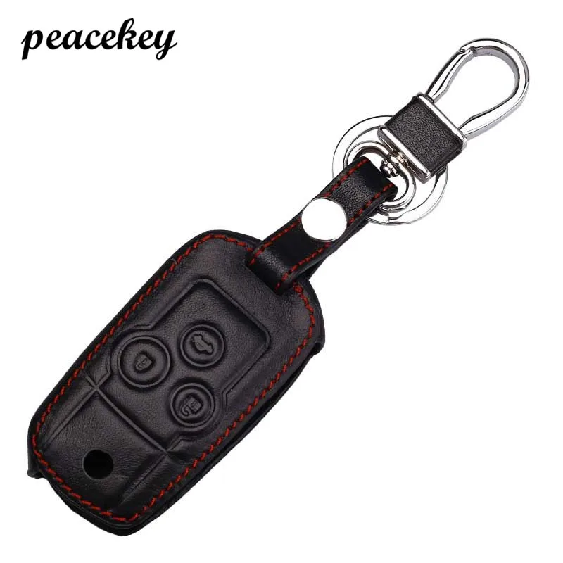 Кожаный чехол для автомобильного ключа с 3 кнопками подходит Honda Civic 2011 брелки