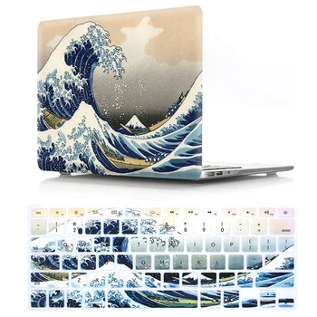 

HD Pattern Laptop Hard Case for MacBook Air Pro Retina 12 13 15 16 15.4 13.3 inch with Keyboard Cover for Air A1466 A1932 2018