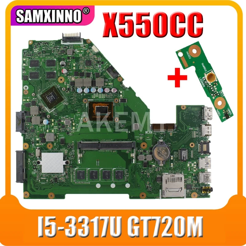 Akemy I5-3317U GT720M X550CC материнская плата для For Asus X550C X550CL X552C ноутбука | Компьютеры и офис