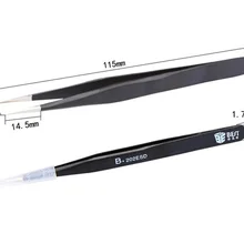 Высокое качество антистатические немагнитные нержавеющая сталь плоский круглый прямой наконечник пинцет для BGA PCB телефон ремонт компьютера